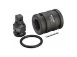 Hazet Schlag-, Maschinenschrauber Adapter 1007S-7/4 ∙ Vierkant Hohl 20 Mm (3/4 Zoll) ∙ Vierkant Massiv 12,5 Mm (1/2 Zoll))