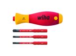 Wiha Schraubendreher Mit Bithalter Set Softfinish Slimvario Electric 4-Tlg. Mit Slimbits (43449)