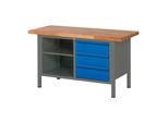 Stier HöHenverstellbare Werkbank Premium Mit 3 Schubladen Und Einem Offenen Fach Bxtxh 1500X700X840-1040Mm Anthrazitmetall / Ral 5010 (906177)