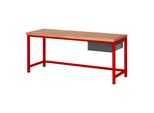 Stier HöHenverstellbare Werkbank Premium Mit 1 Schublade Bxtxh 2000X700X840-1040Mm RAL 3000 / Anthrazitmetallic (906170)