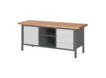 Stier HöHenverstellbare Werkbank Premium Mit 6 Schubladen Und Einem Offenen Fach Bxtxh 2000X700X840-1040Mm (906044)