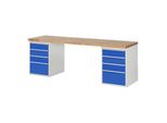 Rau Werkbank Modell 7510 Mit 8 Schubladen Bxtxh 2500X700X840Mm (03-7510A3-257B4S.11)