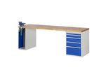 Rau Werkbank Modell 7511 Mit 5 Schubladen Und Schrank Bxtxh 2500X700X840Mm (03-7511A2-257B4S.11)