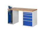 Rau Werkbank Modell 7511 Mit 5 Schubladen Und Schrank Bxtxh 1500X900X840Mm (03-7511A2-159B4S.11)