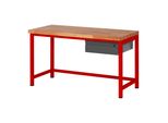 Stier HöHenverstellbare Werkbank Premium Mit 1 Schublade Bxtxh 1500X700X840-1040Mm Ral 3000 / Anthrazitmetallic (906167)