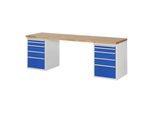 Rau Werkbank Modell 7511 Mit 10 Schubladen Bxtxh 2500X700X840Mm (03-7511A3-257B4S.11)