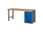 Stier Werkbank Premium Mit 5 Schubladen Bxtxh 2000X700X840Mm Anthrazitmetall / RAL5010 (906148)