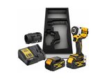 Dewalt DCF921P2G-QW Xr Akku-Schlagschrauber 1/2 (BüRstenlos) Max .406 Nm Inkl .2X G-Akku (18 Volt /5 Ah) + SchnellladegeräT Im Tstak Box Ii Mit Led-Licht Und GüRtelclip)