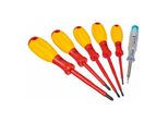 Hazet Schraubendreher-Satz Vde 810/6VDE Schlitz Profil, Kreuzschlitz Profil Ph 0.4 X 2.5 - 0.8 X 4 PH1 - PH2 Anzahl Werkzeuge: 6)