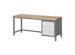 Stier HöHenverstellbare Werkbank Premium Mit 3 Schubladen Bxtxh 2000X700X840-1040Mm (904786)