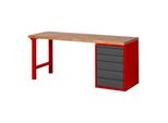 Stier Werkbank Premium Mit 5 Schubladen Bxtxh 2000X700X890Mm Ral 3000 / Anthrazitmetallic (906156)
