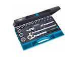 Hazet SteckschlüSsel-Satz 932/18 Vierkant Hohl 12,5 Mm (1/2 Zoll) AußEn-Sechskant-Tractionsprofil Anzahl Werkzeuge: 18)
