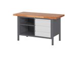 Stier HöHenverstellbare Werkbank Premium Mit 3 Schubladen Und Einem Offenen Fach Bxtxh 1500X700X840-1040Mm (906043)