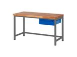 Stier HöHenverstellbare Werkbank Premium Mit 1 Schublade Bxtxh 1500X700X840-1040Mm Anthrazitmetall / Ral 5010 (906165)