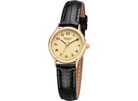 Quarzuhr REGENT F-1414 - 3270.45.13, schwarz, Armbanduhren, Damen, Armbanduhr, Damenuhr, Mineralglas