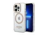 Guess Guhmp14Xhtrmd Iphone 14 Pro Max6,7 ZłOty/Oro Custodia Rigida In Metallo Con Profilo Magsafe