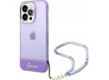 Guess Guhcp14Xhgcohu Iphone 14 Pro Max6,7 Fioletowy/Purple Hardcase Translucent Pearl Strap