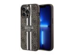 Guess Guhmp13Lp4Rpsw Custodia Rigida Per Iphone 13 Pro / 13 6.1 BrąZowy/Marrone 4G Stampata A Strisce Magsafe