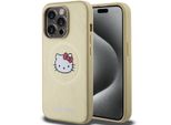 Hello Kitty Hkhmp15Lpghckd Iphone 15 Pro6.1 ZłOty/Oro Custodia Rigida In Pelle Kitty Head Magsafe
