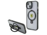 Ferrari Fehmp15Suscah Custodia Rigida Trasparente Per Iphone 15 / 14 / 13 6.1 Anello Stand 2023 Collezione Magsafe