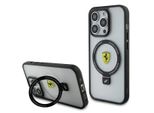 Ferrari Fehmp15Luscah Iphone 15 Pro 6.1 Trasparente Custodia Rigida Anello Stand 2023 Collezione Magsafe