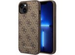 Guess Guhcp15Mg4Gfbr Iphone 15 Plus / 14 Plus 6.7 BrąZowy/Brown Custodia Rigida 4G Metallo Oro Logo