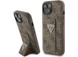 Guess Guhcp15Spgs4Tdw Iphone 15 / 14 / 13 6.1 BrąZowy/Brown Custodia Rigida Grip Stand 4G Triangle Strass