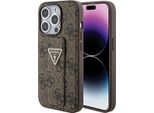 Guess Guhcp15Xpgs4Tdw Iphone 15 Pro Max 6.7 BrąZowy/Brown Custodia Rigida Grip Stand 4G Triangle Strass