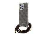 Guess Guhcp15Xhc4Sew Iphone 15 Pro Max 6.7 BrąZowy/Brown Hardcase Crossbody Cord 4G Print