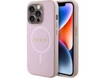 Guess Guhmp15Lpsahmcp Custodia Rigida Per Iphone 15 Pro 6.1 RóżOwy/Pink Saffiano Magsafe