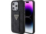 Guess Guhcp15Xpgs4Tdk Iphone 15 Pro Max 6.7 Czarny/Nero Custodia Rigida Grip Stand 4G Triangolo Strass