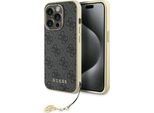 Guess Guhcp15Lgf4Ggr Iphone 15 Pro 6.1 Szary/Grey Hardcase 4G Charms Collection