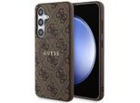 Guess Guhms24Sg4Gfrw S24 S921 BrąZowy/Brown Hardcase 4G Collection Leather Metal Logo Magsafe