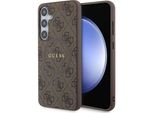 Guess Guhms24Mg4Gfrw S24+ S926 BrąZowy/Brown Hardcase 4G Collection Leather Metal Logo Magsafe