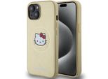 Hello Kitty Hkhmp14Spghckd Iphone 14 / 15 / 13 6.1 ZłOty/Oro Custodia Rigida In Pelle Kitty Head Magsafe