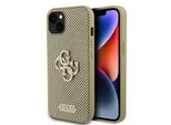 Guess Guhcp15Spsp4Lgd Custodia Rigida Per Iphone 15 / 14 / 13 6.1 ZłOty/Oro Perforata 4G Glitter