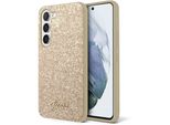Guess Guhcs24Mhggshd S24+ S926ZłOty/Gold Hardcase Glitter Script