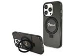 Guess Guhmp14Lhrsgsk Iphone 14 Pro 6.1 Czarny/Nero Custodia Rigida Ad Anello Script Glitter Magsafe