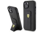 Ferrari Fehcp15Sgspsik Iphone 15 / 14 / 13 6.1 Czarny/Nero Custodia Rigida Grip Stand Logo In Metallo