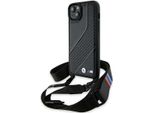 Bmw Bmhcp15M23Pscck Custodia Rigida Per Iphone 15 Plus / 14 Plus 6.7 Czarny/Nero M Edition Carbon Stripe & Strap