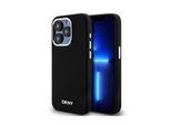 Dkny Dkhmp14Lsmchlk Iphone 14 Pro 6.1Czarny/Nero Custodia Rigida In Silicone Liquido Piccolo Metallo Logo Magsafe