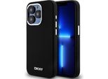 Dkny Dkhmp15Lsmchlk Iphone 15 Pro 6.1Czarny/Nero Custodia Rigida In Silicone Liquido Piccolo Metallo Logo Magsafe
