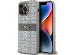 Dkny Dkhcp14Lprthsle Custodia Rigida Per Iphone 14 Pro6.1 BeżOwy/Beige In Pelle Mono Stripe & Metal Logo