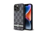 Dkny Dkhcp14Xpcptssk Custodia Rigida Per Iphone 14 Pro Max6.7 Czarny/Nero In Pelle Con Motivo Mono A Scacchi E Strisce Stampate