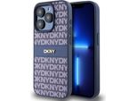 Dkny Dkhcp15Lprthslb Custodia Rigida Per Iphone 15 Pro6.1 Niebieski/Blu In Pelle Mono Stripe & Metal Logo