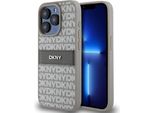 Dkny Dkhcp15Lprthsle Custodia Rigida Per Iphone 15 Pro6.1 BeżOwy/Beige In Pelle Mono Stripe E Logo In Metallo
