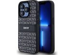 Dkny Dkhcp15Xprthslk Custodia Rigida Per Iphone 15 Pro Max6.7 Czarny/Nero In Pelle Mono Stripe E Logo In Metallo