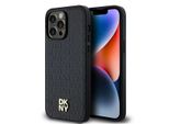 Dkny Dkhmp13Lpshrpsk Iphone 13 Pro / 136.1 Czarny/Nero Custodia Rigida In Pelle Logo In Metallo Magsafe