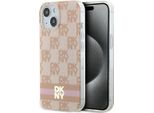 Dkny Dkhmp15Shcptsp Custodia Rigida Per Iphone 15 / 14 / 136.1 RóżOwy/Rosa Iml Con Motivo Mono A Scacchi E Strisce Stampate Magsafe