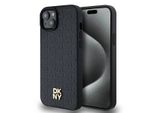 Dkny Dkhmp15Spshrpsk Iphone 15 / 14 / 136.1 Czarny/Black Custodia Rigida In Pelle Logo In Metallo Magsafe